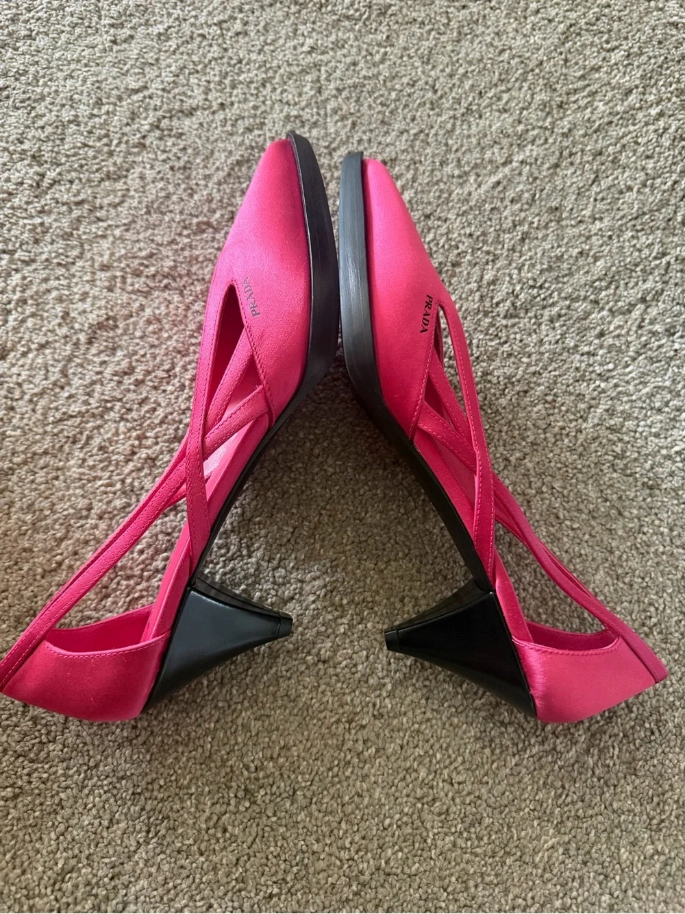Prada Pink cut out heels